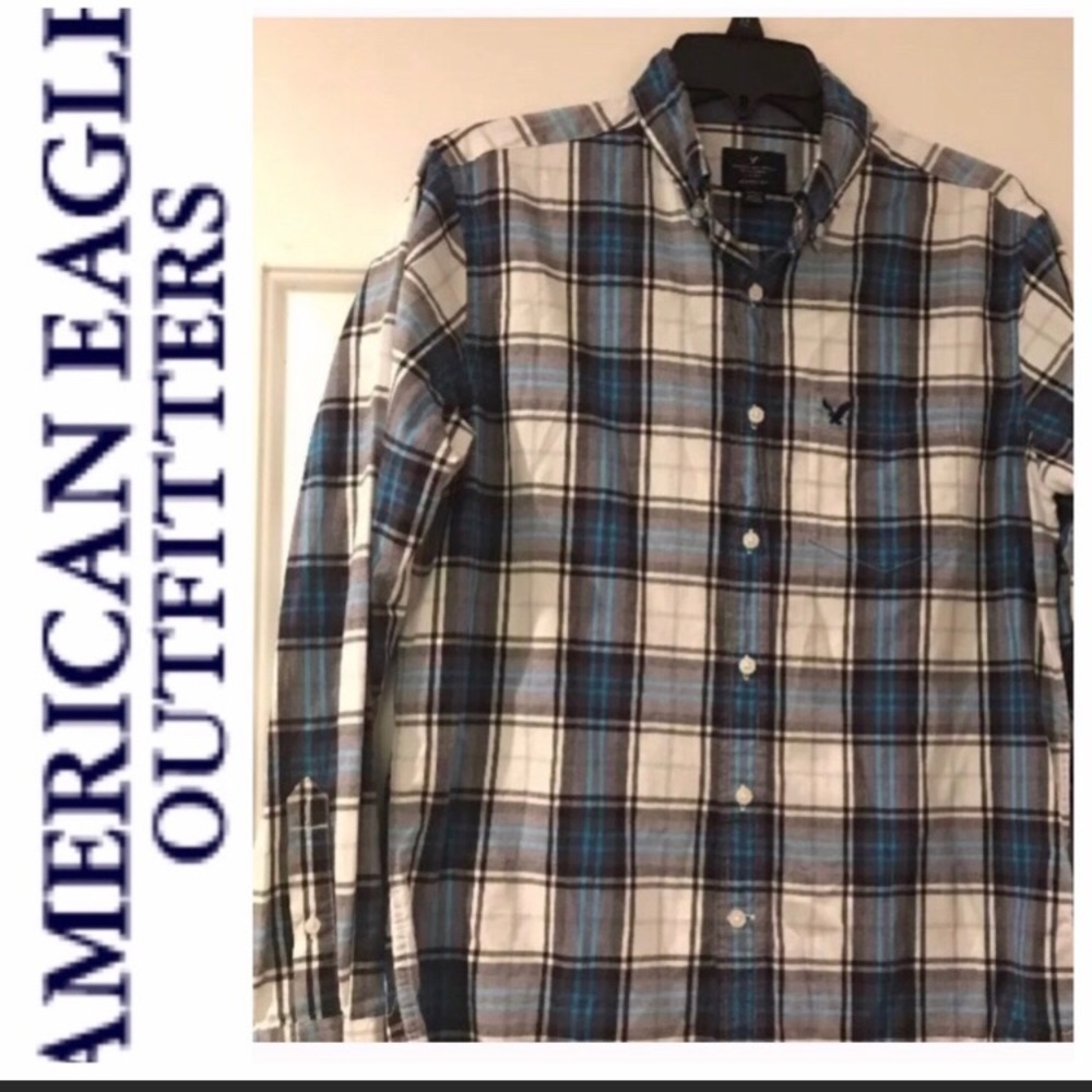 American Eagle Classic Fit Plaid Shirt Small